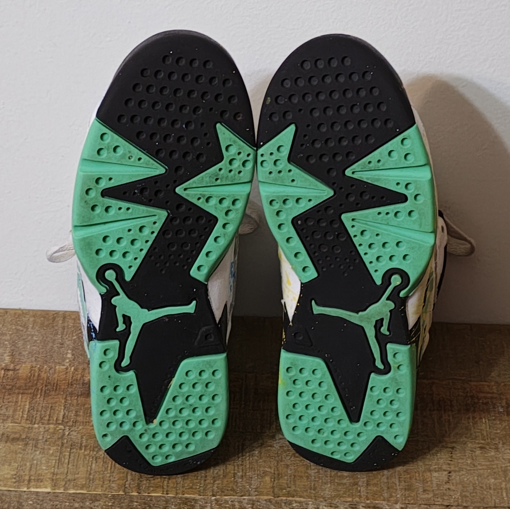 Custom Nike Jordan MVP 'Green Glow' Kid's Size 2Y - Picture 7 of 7
